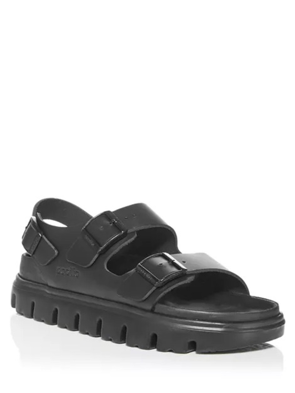 Birkenstock Papillio Milano Black Chunky Lug Sole Double Strap Sandal